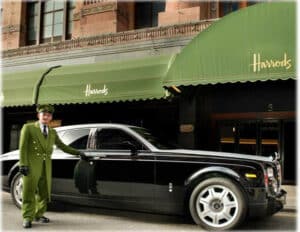 harrods chauffeur driven car hire london